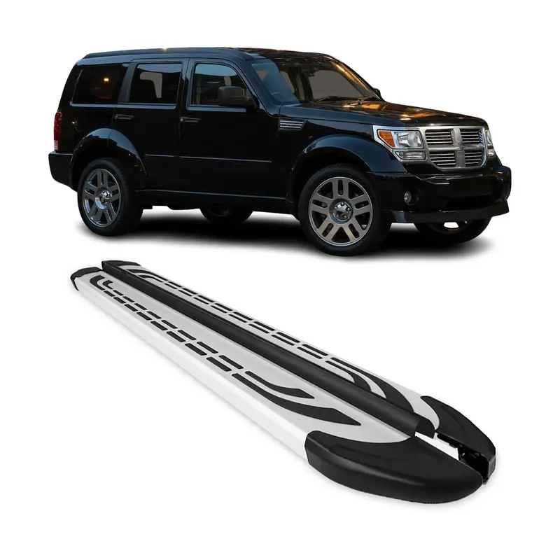 Marchepieds Latéraux pédale pour Dodge Nitro 2006-2012 Aluminium Gris 2Pcs