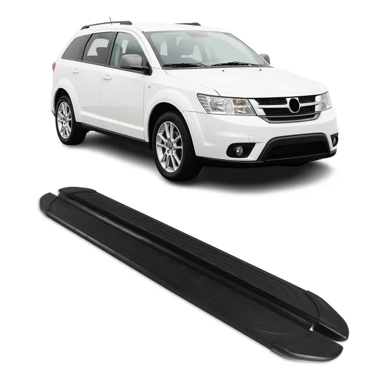 Marchepieds Latéraux pédale pour Fiat Freemont 2011-2016 2Pcs Aluminium Noir