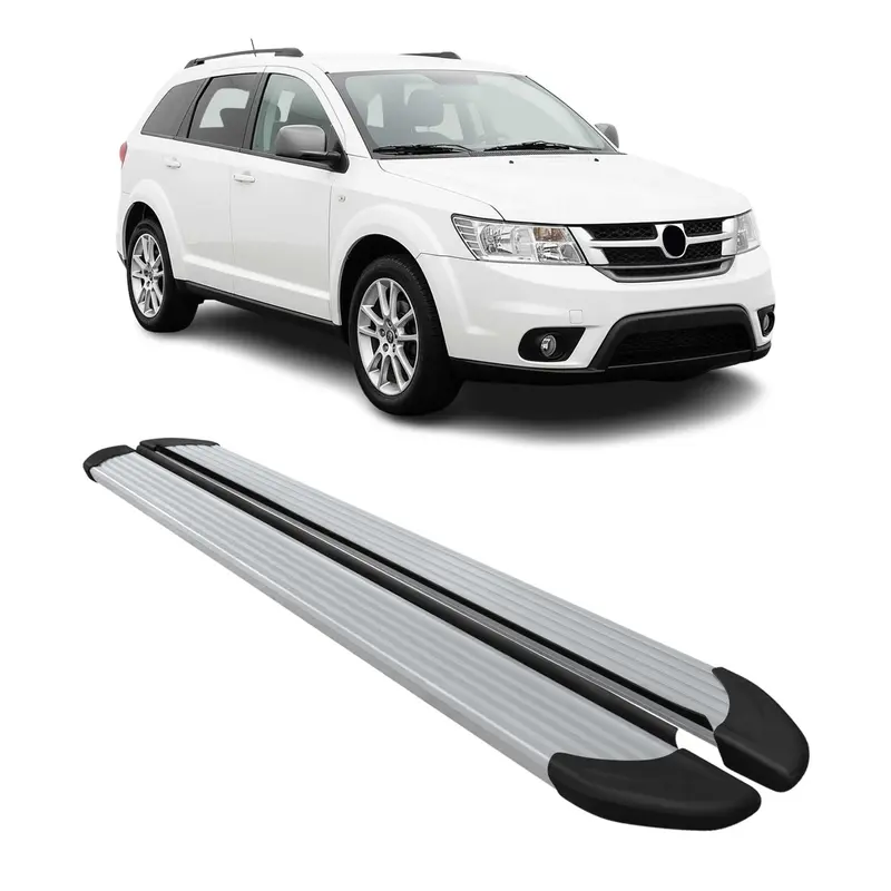 Marchepieds Latéraux pédale pour Fiat Freemont 2011-2016 Aluminium Argent 2Pcs