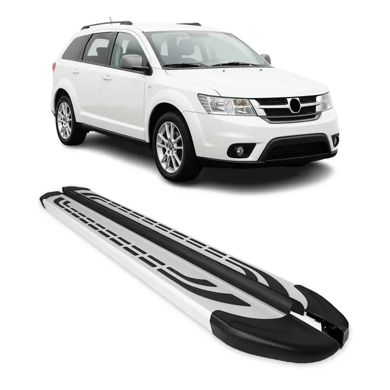 Marchepieds Latéraux pédale pour Fiat Freemont 2011-2016 Aluminium Gris 2Pcs