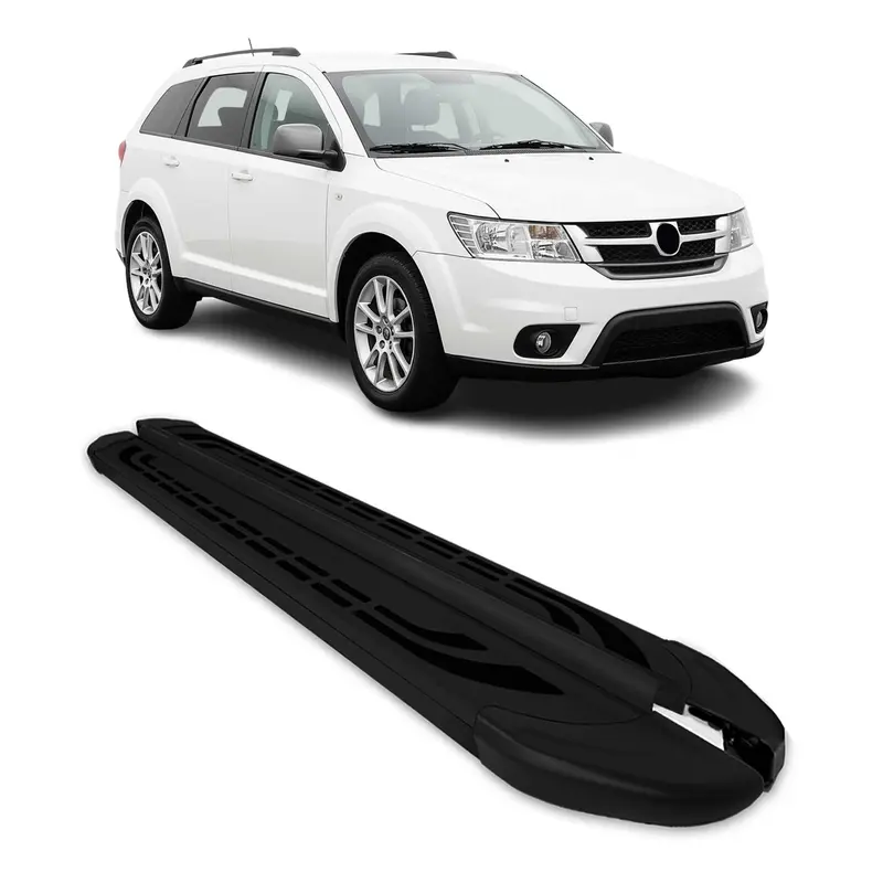 Marchepieds Latéraux pédale pour Fiat Freemont 2011-2016 Aluminium Noir 2Pcs