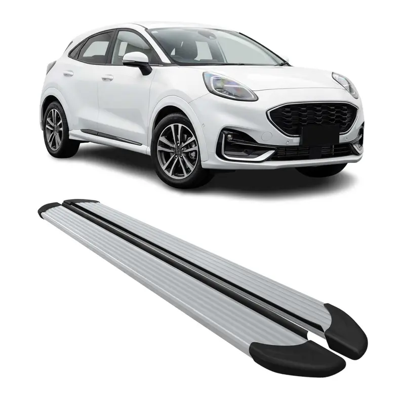 Marchepieds Latéraux pédale pour Ford Puma 2019-2026 Aluminium Argent 2Pcs