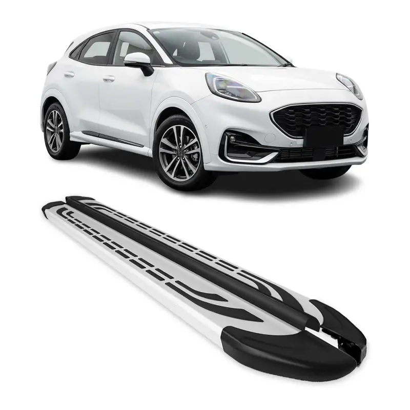 Marchepieds Latéraux pédale pour Ford Puma 2019-2026 Aluminium Gris 2Pcs