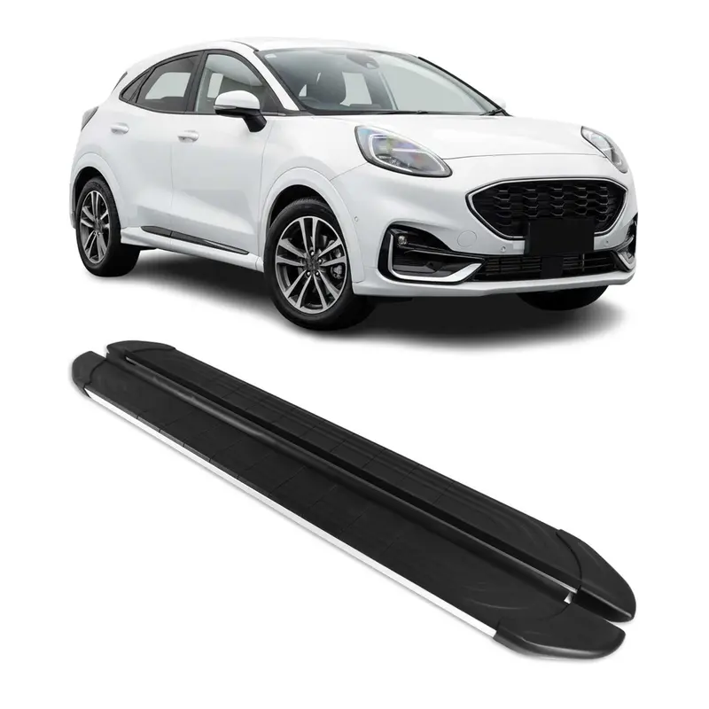 Marchepieds Latéraux pédale pour Ford Puma 2019-2026 Aluminium Gris Noir 2Pcs