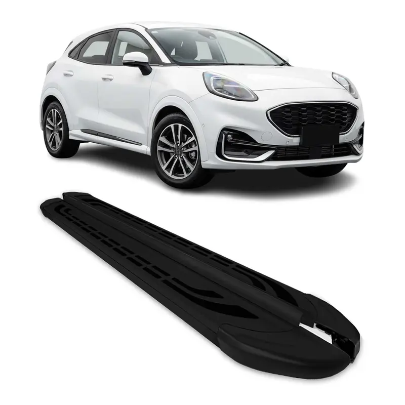 Marchepieds Latéraux pédale pour Ford Puma 2019-2026 Aluminium Noir 2Pcs