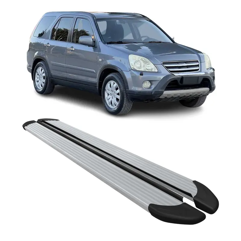 Marchepieds Latéraux pédale pour Honda CR-V 2002-2006 Aluminium Argent 2Pcs