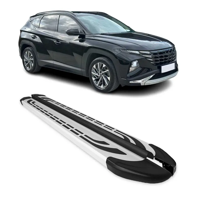 Marchepieds Latéraux pédale pour Hyundai Tucson 2022-2026 Aluminium Gris 2Pcs