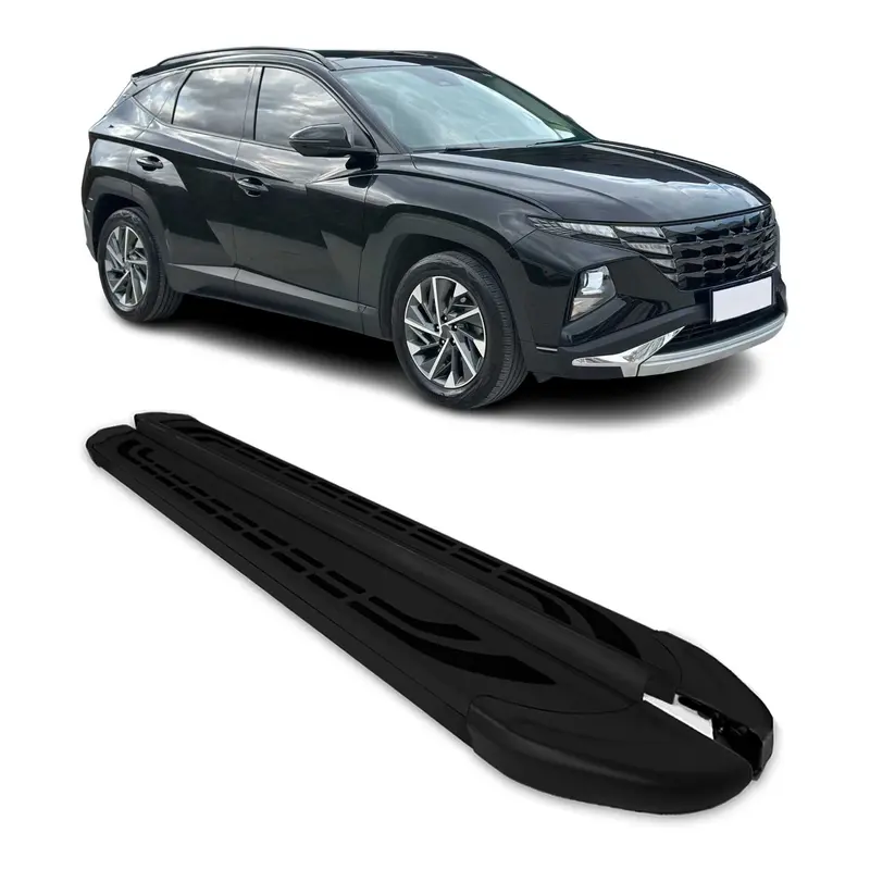 Marchepieds Latéraux pédale pour Hyundai Tucson 2022-2026 Aluminium Noir 2Pcs