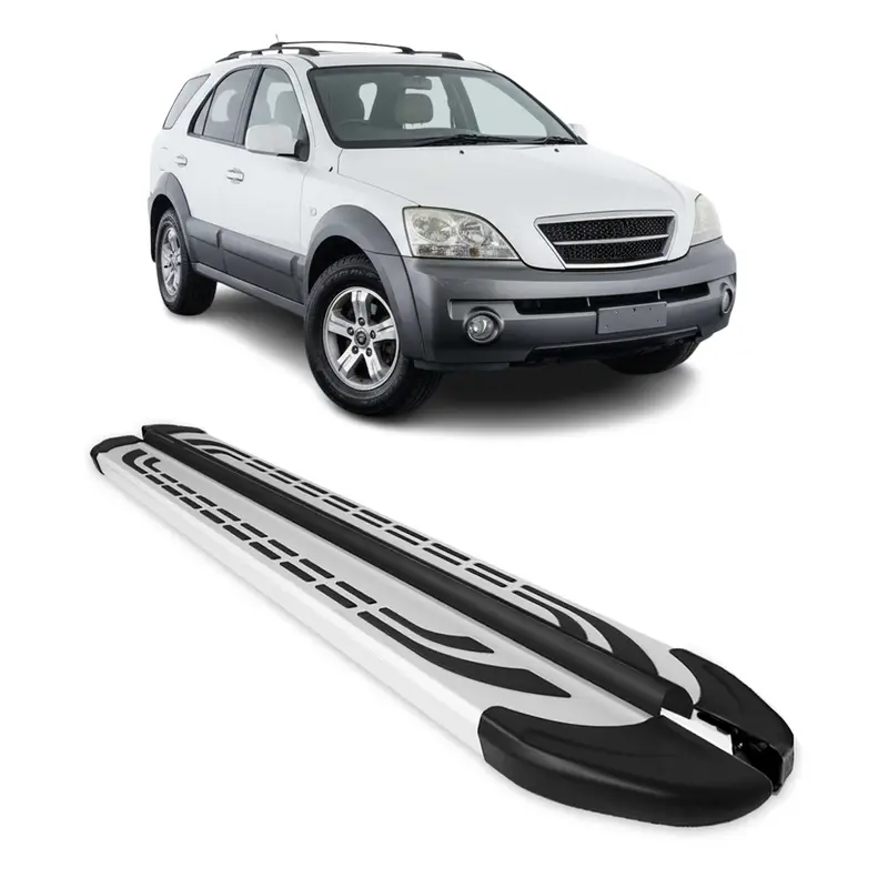 Marchepieds Latéraux pédale pour Kia Sorento 2002-2009 Aluminium Gris 2Pcs