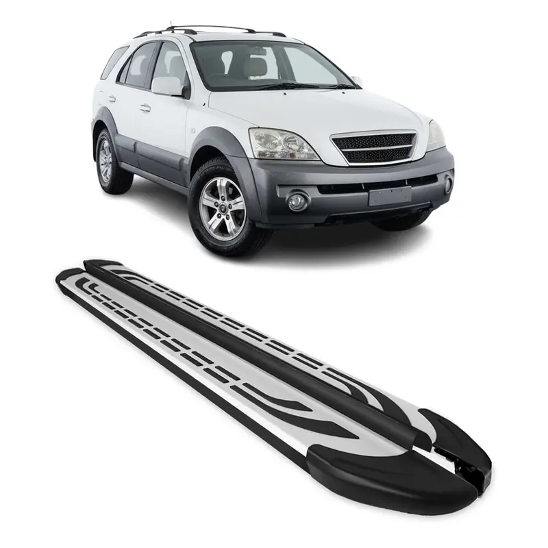 Marchepieds Latéraux pédale pour Kia Sorento 2002-2009 Aluminium Gris Noir 2x