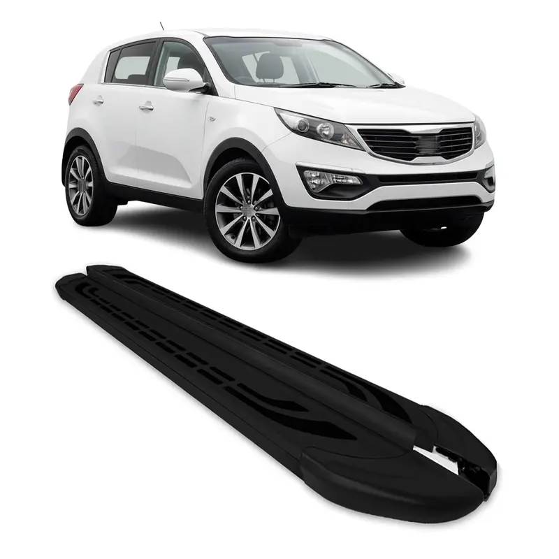 Marchepieds Latéraux pédale pour Kia Sportage 2010-2015 Aluminium Noir 2Pcs