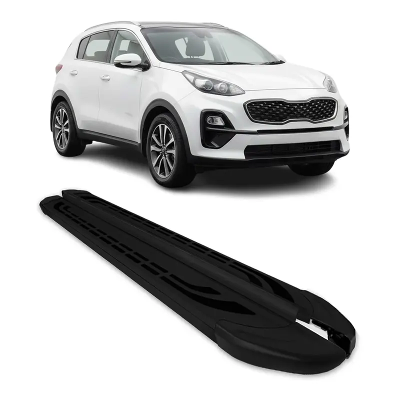 Marchepieds Latéraux pédale pour Kia Sportage 4 2016-2021 Aluminium Noir 2Pcs