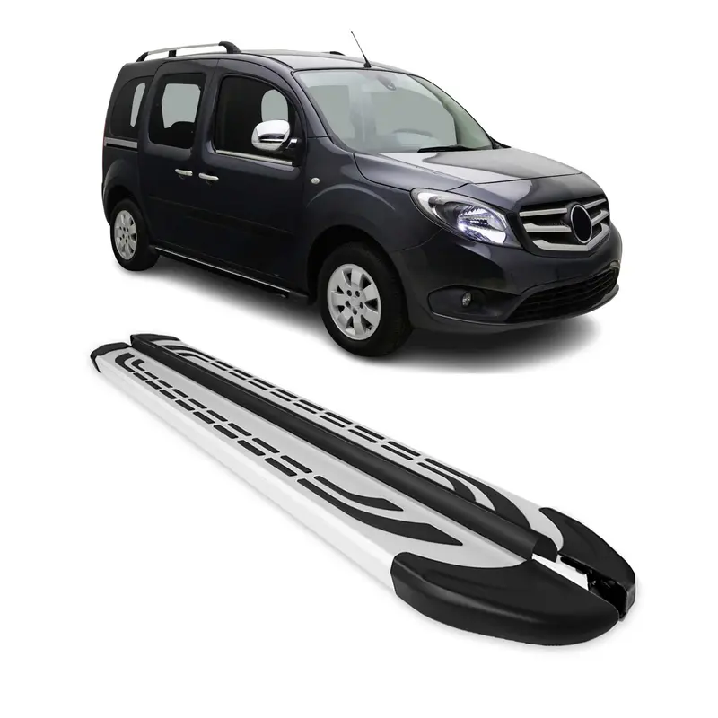 Marchepieds Latéraux pédale pour Mercedes Citan 2012-2021 Aluminium Gris 2Pcs