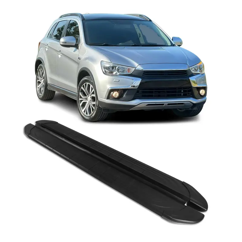 Marchepieds Latéraux pédale pour Mitsubishi ASX 2010-2022 2Pcs Aluminium Noir