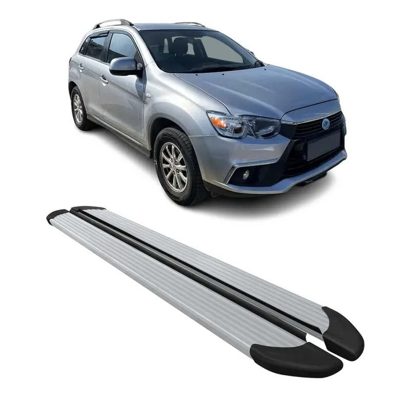 Marchepieds Latéraux pédale pour Mitsubishi ASX 2010-2022 Aluminium Argent 2Pcs