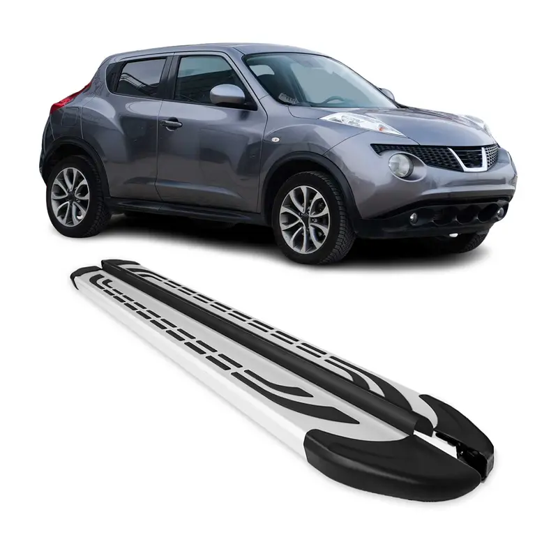 Marchepieds Latéraux pédale pour Nissan Juke I 2010-2019 Aluminium Gris 2Pcs