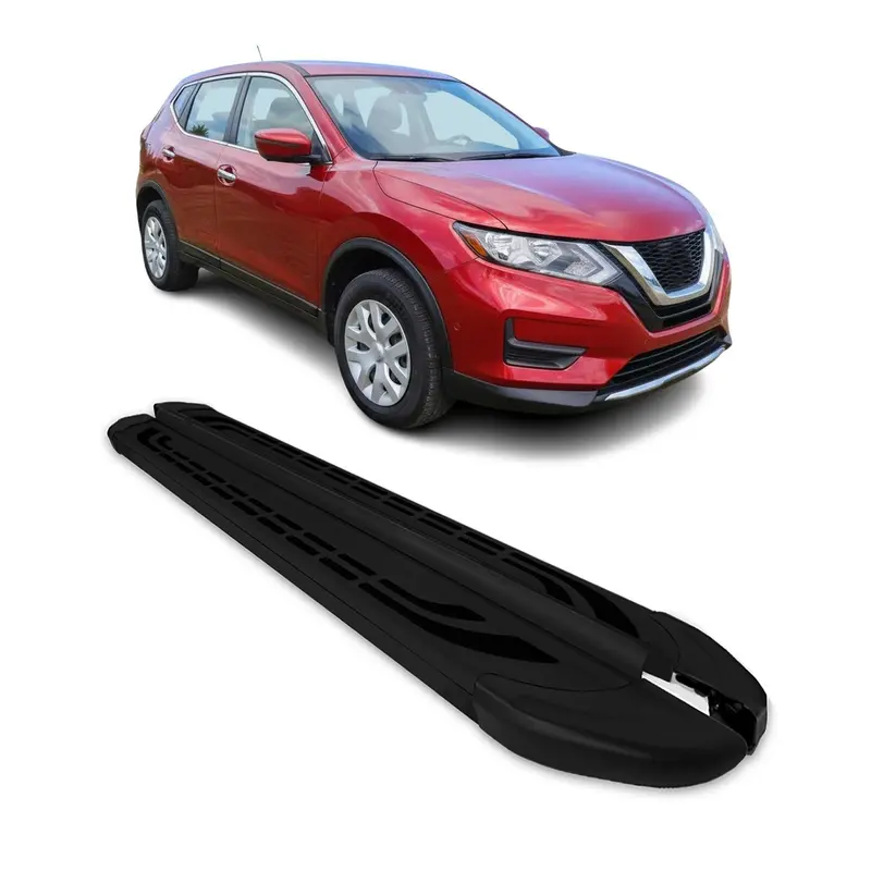 Marchepieds Latéraux pédale pour Nissan Qashqai 2014-2021 Aluminium Noir 2Pcs
