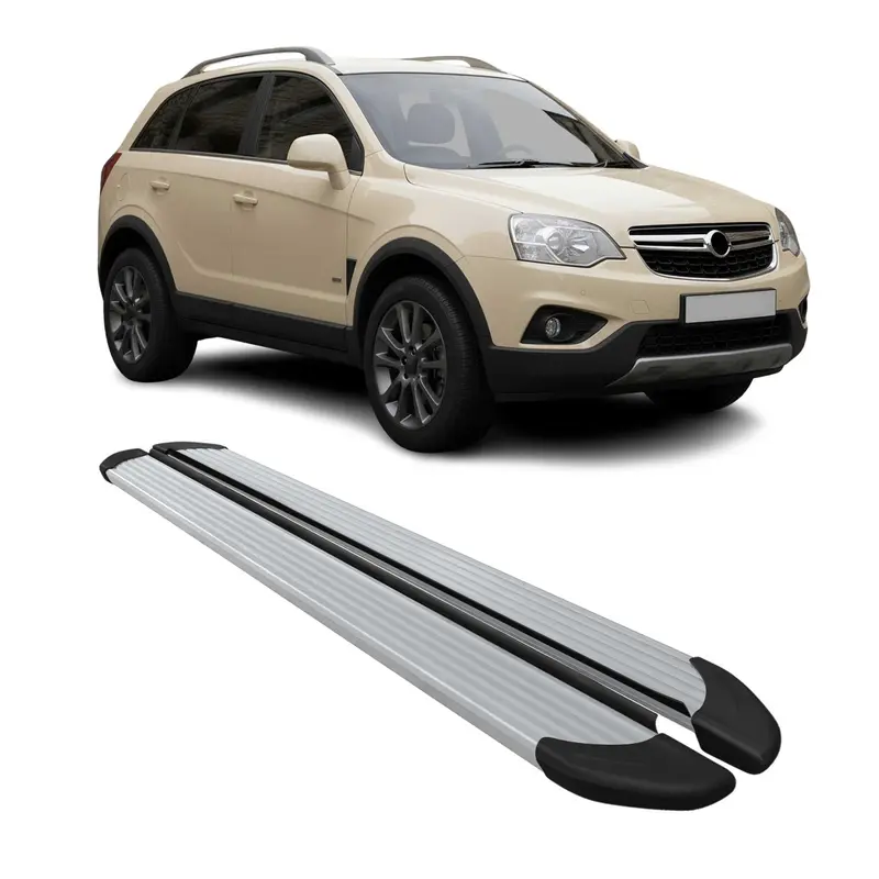 Marchepieds Latéraux pédale pour Opel Antara 2006-2015 Aluminium Argent 2Pcs