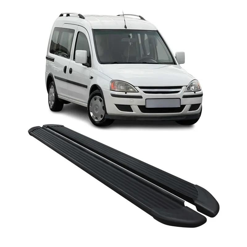 Marchepieds Latéraux Pédale pour Opel Combo 2001-2011 en Aluminium Noir 2x