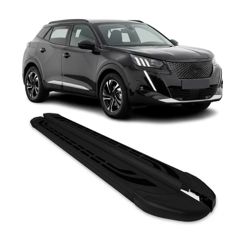 Marchepieds Latéraux pédale pour Peugeot 2008 2019-2026 Aluminium Noir 2Pcs