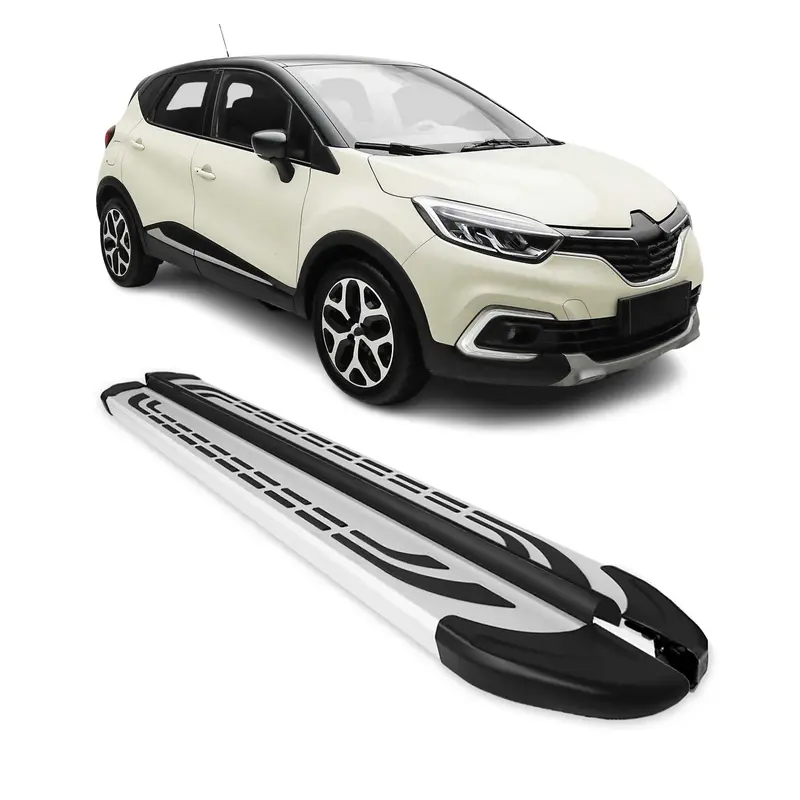 Marchepieds Latéraux pédale pour Renault Captur 2013-2024 Aluminium Gris 2Pcs