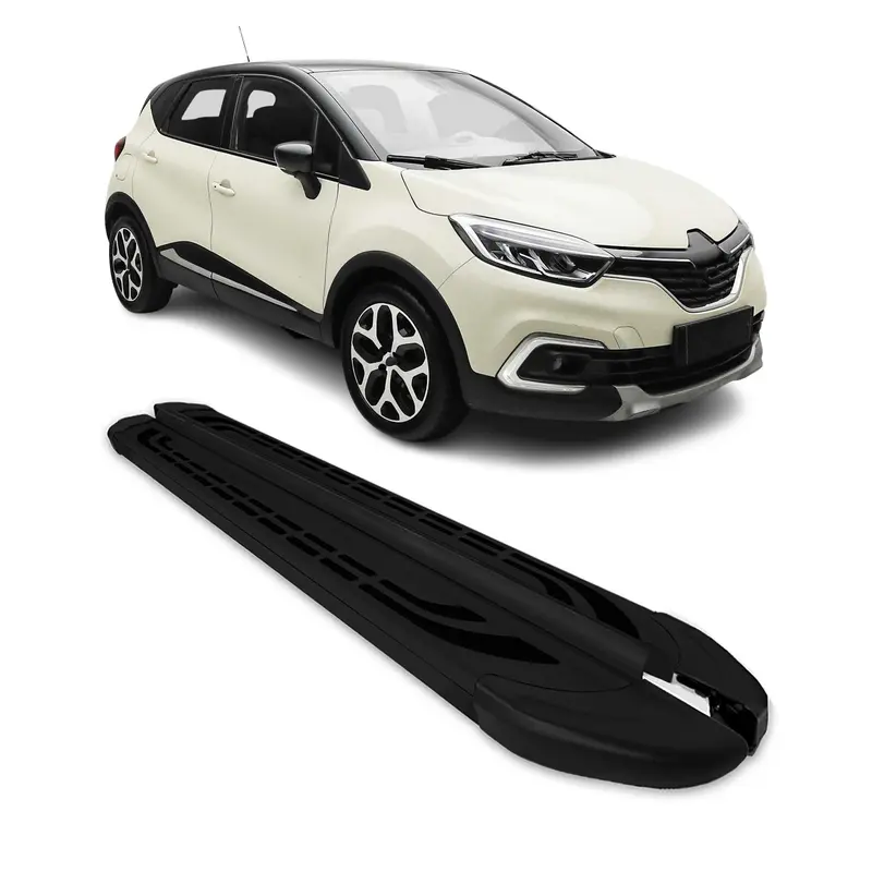 Marchepieds Latéraux pédale pour Renault Captur I 2013-2019 Aluminium Noir 2Pcs