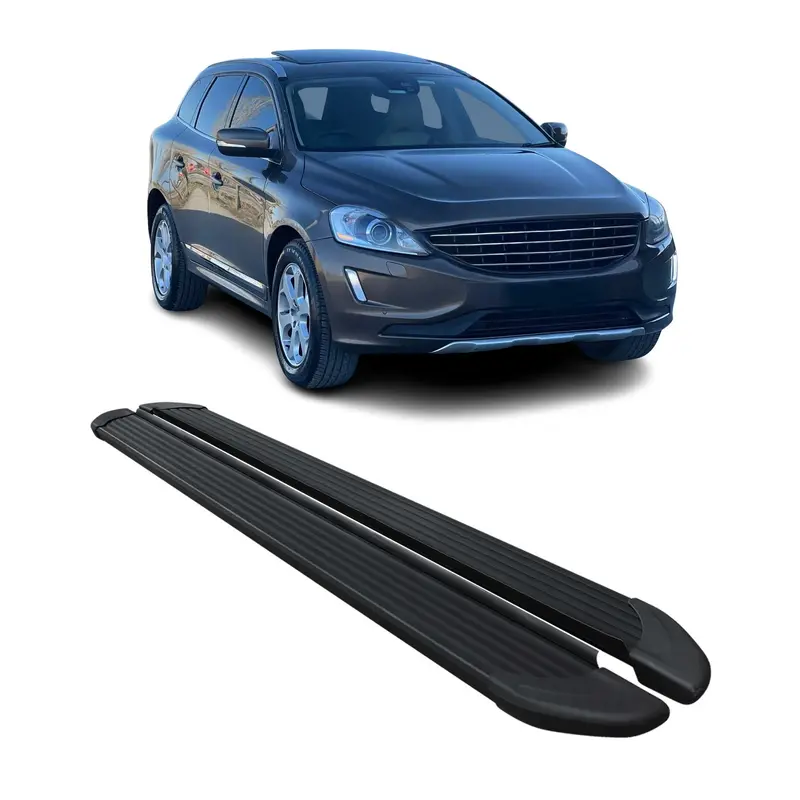 Marchepieds Latéraux pédale pour Volvo XC90 2002-2014 Noir Aluminium 2Pcs
