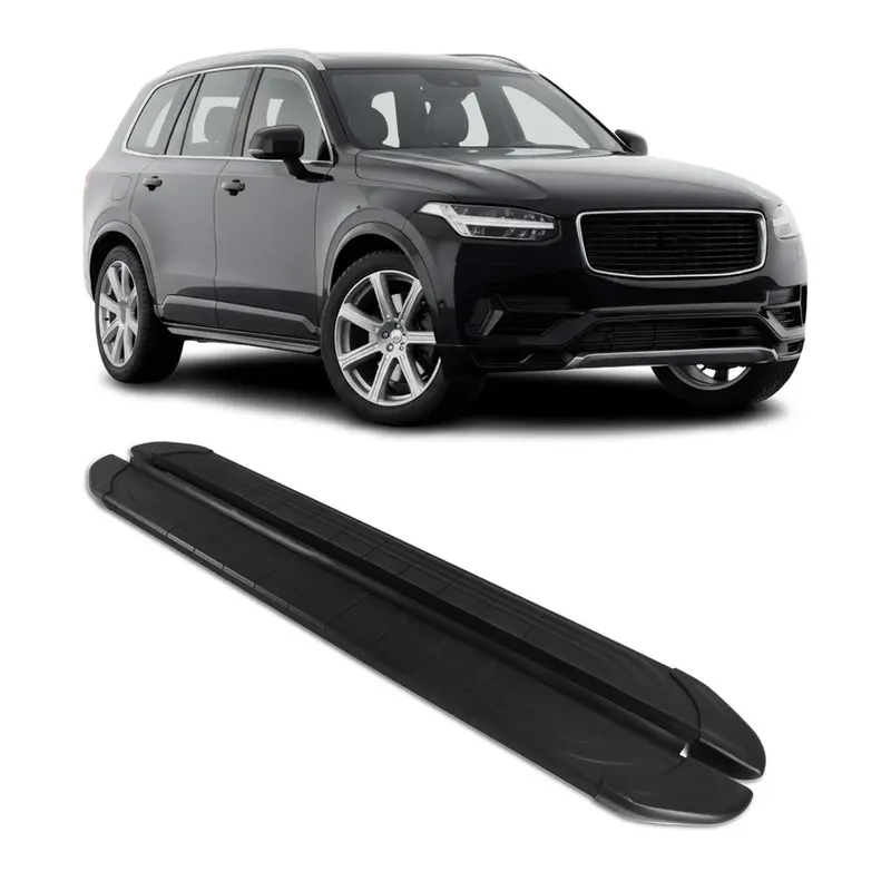 Marchepieds Latéraux pédale pour Volvo XC90 2015-2026 2Pcs Aluminium Noir