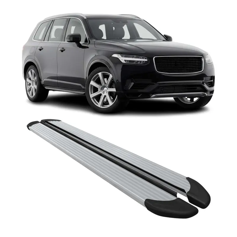 Marchepieds Latéraux pédale pour Volvo XC90 2015-2026 Aluminium Argent 2Pcs