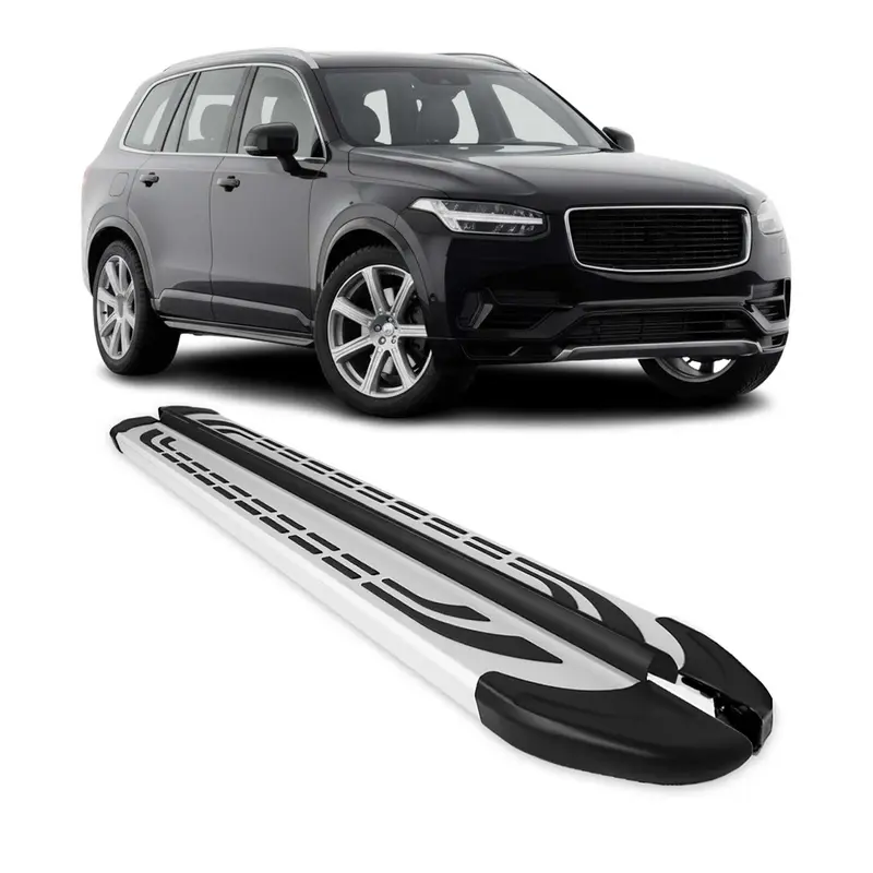 Marchepieds Latéraux pédale pour Volvo XC90 2015-2026 Aluminium Gris 2Pcs