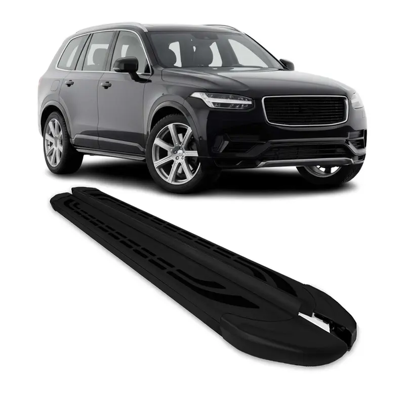 Marchepieds Latéraux pédale pour Volvo XC90 2015-2026 Aluminium Noir 2Pcs