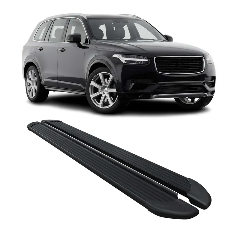 Marchepieds Latéraux pédale pour Volvo XC90 2015-2026 Noir Aluminium 2Pcs
