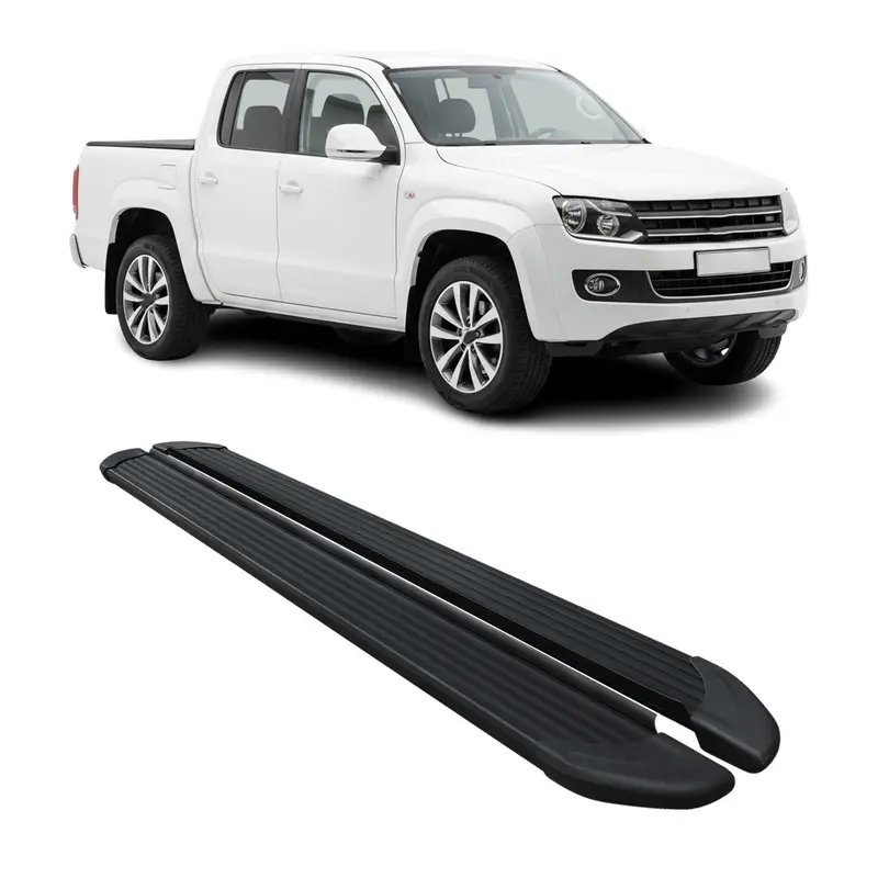 Marchepieds Latéraux pédale pour VW Amarok Double Cab  2010-2022 Noir Alu 2Pcs