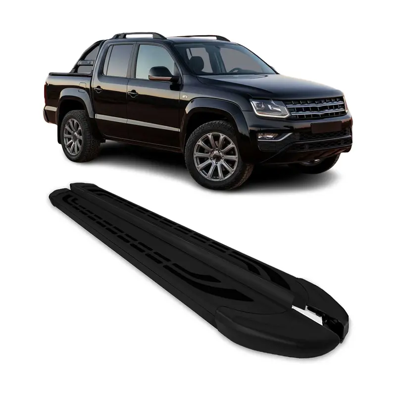 Marchepieds Latéraux Pédale pour VW Amarok Double Cab 2022-2024 Alu Noir 2x
