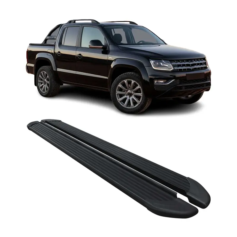 Marchepieds Latéraux Pédale pour VW Amarok Double Cab 2022-2024 Aluminium Noir