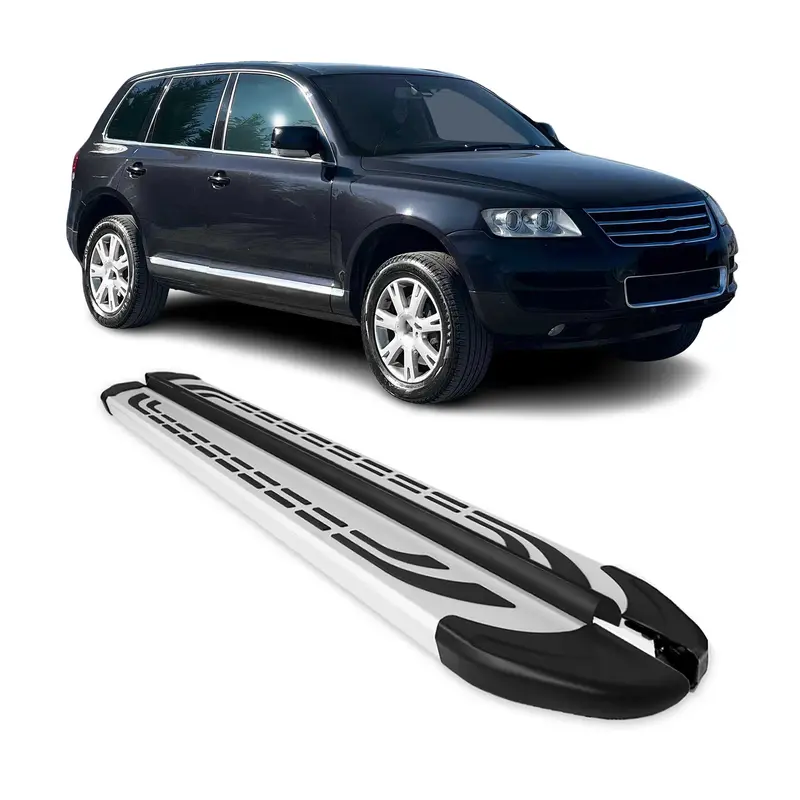 Marchepieds Latéraux pédale pour VW Touareg 2003-2010 Aluminium Gris 2Pcs