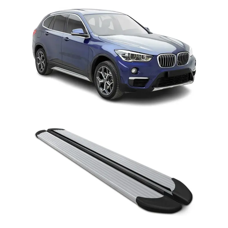 Marchepieds Latéraux pour BMW X1 F48 2015-2022 Aluminium Argent 2Pcs