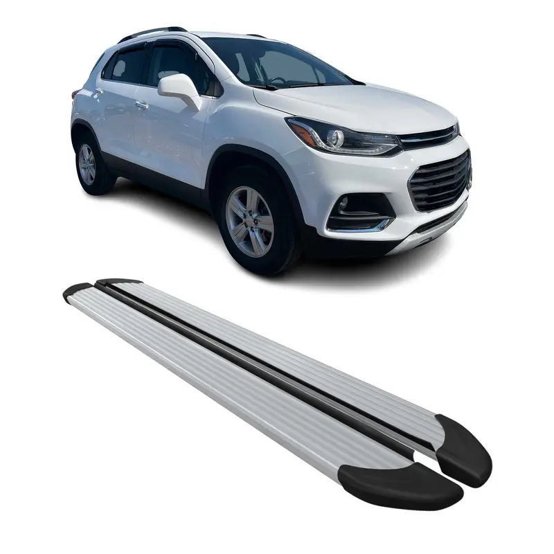 Marchepieds Latéraux pour Chevrolet Trax 2012-2024 Aluminium Argent 2Pcs
