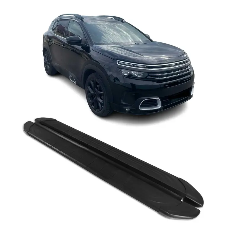 Marchepieds Latéraux pour Citroen C5 Aircross 2018-2025 2Pcs Aluminium Noir