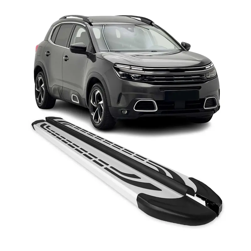 Marchepieds Latéraux pour Citroen C5 Aircross 2018-2025 Aluminium Gris 2Pcs