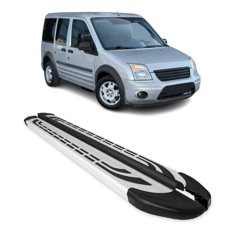 Marchepieds Latéraux pour Ford Connect 2002-2013 Aluminium Gris L1 Court 2Pcs
