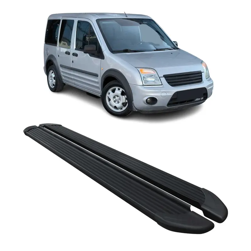 Marchepieds Latéraux pour Ford Connect 2002-2013 Aluminium Noir L1 Court 2Pcs