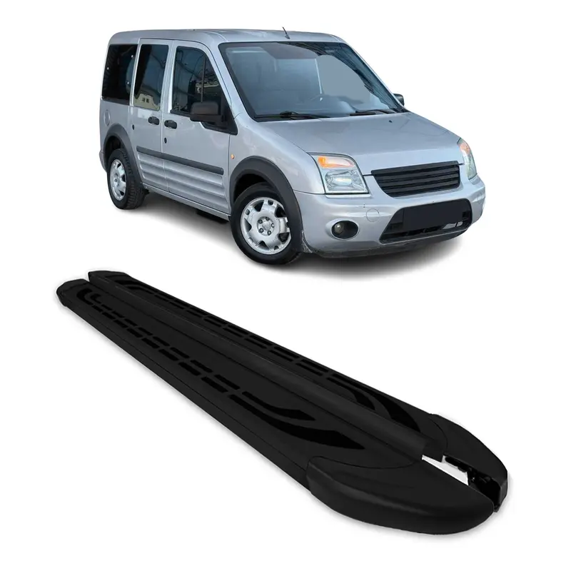 Marchepieds Latéraux pour Ford Transit Connect 2002-2013 Aluminium Noir L1 Court