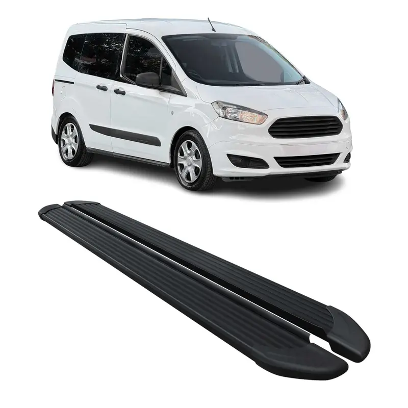 Marchepieds Latéraux pour Ford Transit Tourneo Courier 2014-2022 Alu Noir 2x