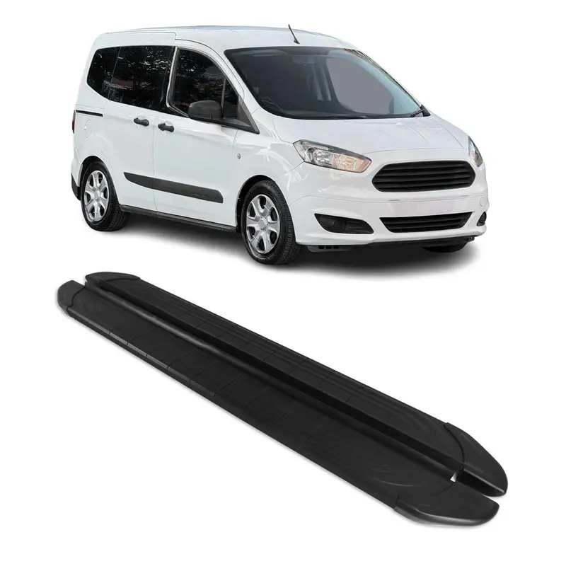 Marchepieds Latéraux pour Ford Transit Tourneo Courier 2014-2022 Noir Alu 2x