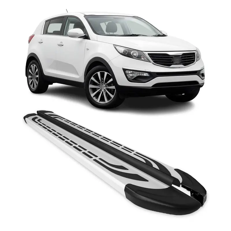 Marchepieds Latéraux pour Kia Sportage mk3 SL 2011-2016 Gris Aluminium 2Pcs
