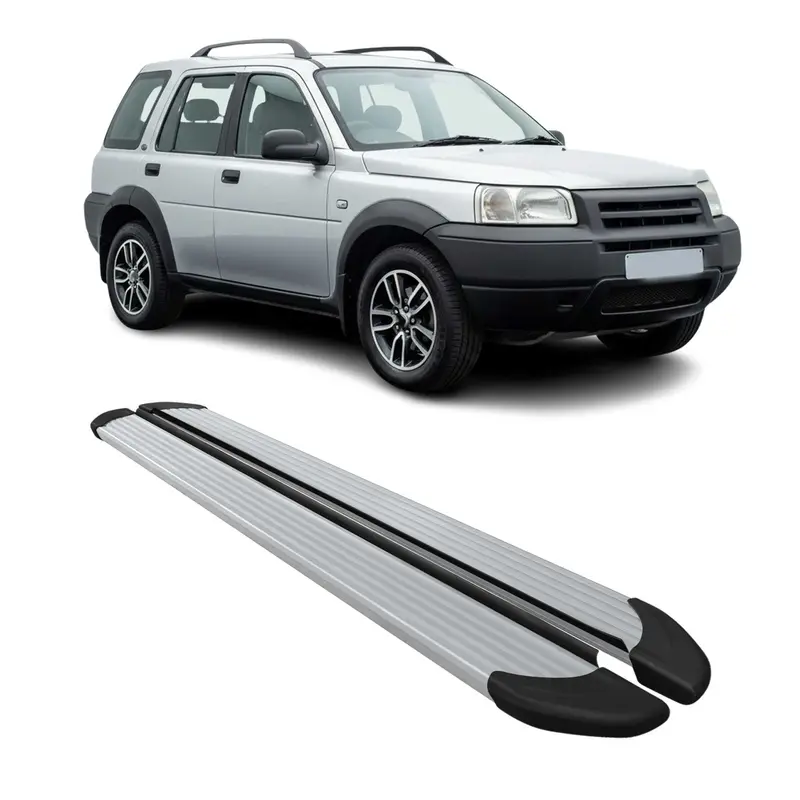 Marchepieds Latéraux pour Land Rover Freelander 1997-2006 Aluminium Argent 2Pcs