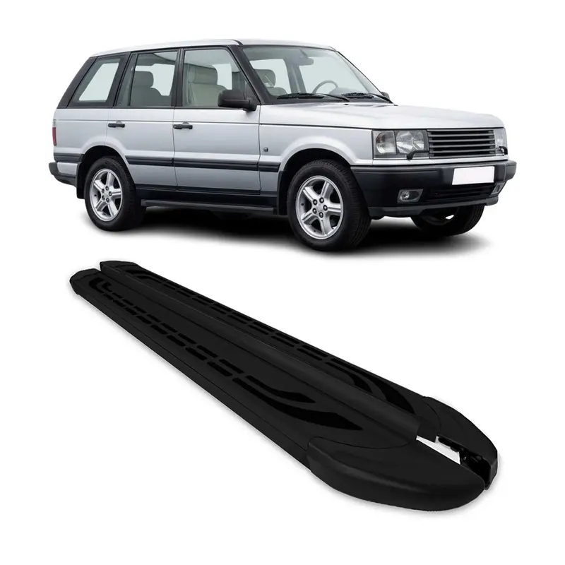 Marchepieds Latéraux pour Land Rover Range Rover II 1994-2002 Aluminium Noir 2x