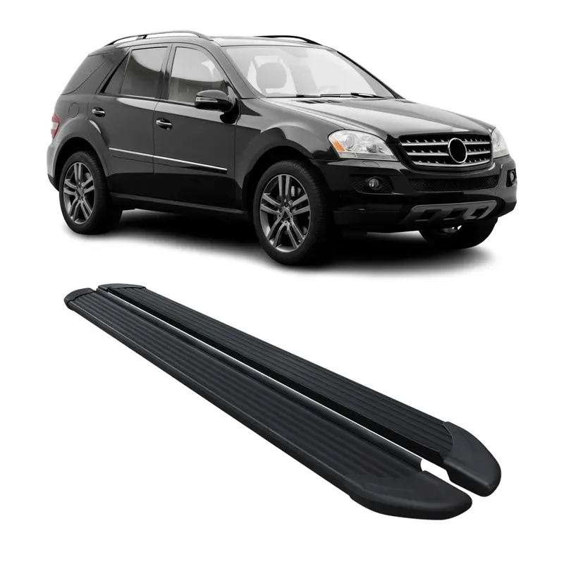 Marchepieds Latéraux pour Mercedes Classe M W164 2006-2011 Noir Aluminium 2Pcs