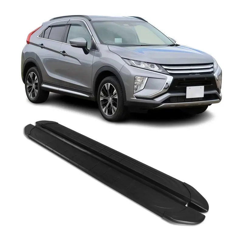 Marchepieds Latéraux pour Mitsubishi Eclipse Cross 2018-2026 2Pcs Alu Noir